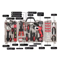 Hand Tool Sets Apollo Home Tool Kit With 3.6-Volt Li-Ion Cordless Screwdriver,(161-Pieces) 8 Hand Tool Sets Apollo Home Tool Kit With 3.6-Volt Li-Ion Cordless Screwdriver,(161-Pieces) -Deals Power Tool Accessories Store apollo home tool kits dt0739 4f 1000