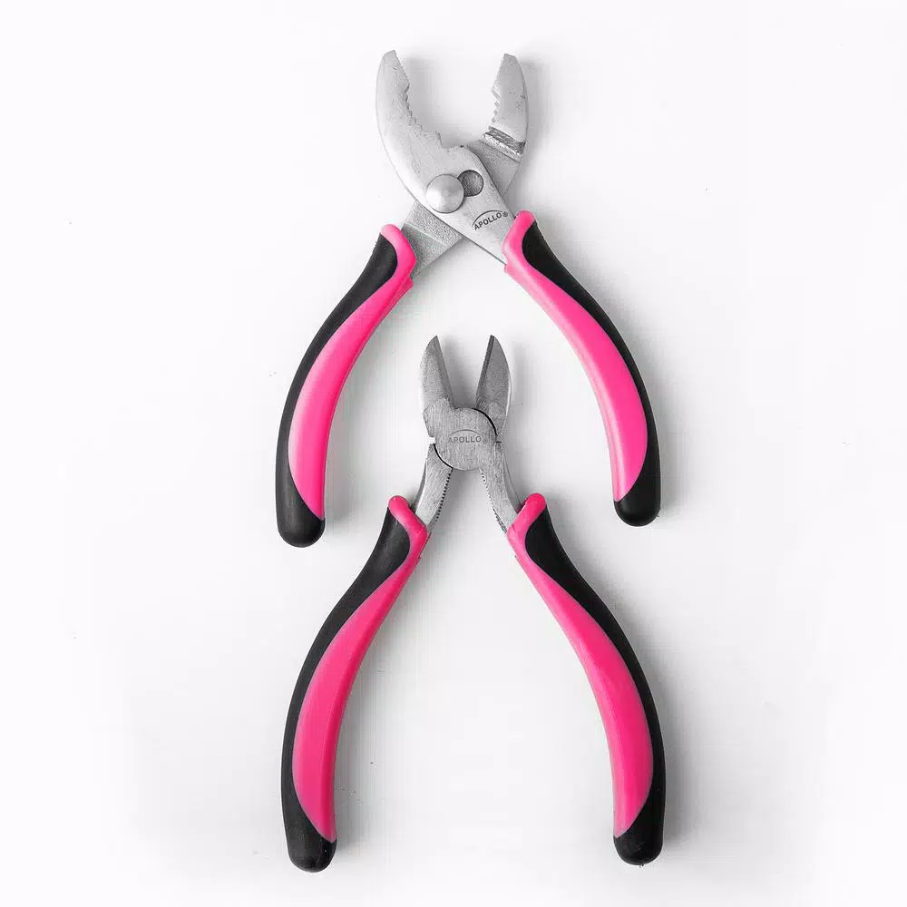 Apollo 8 In., 6.5 In. And 6 In. Pliers Set In Pink (3-Piece) 6 Apollo 8 In., 6.5 In. And 6 In. Pliers Set In Pink (3-Piece) - Image 4
