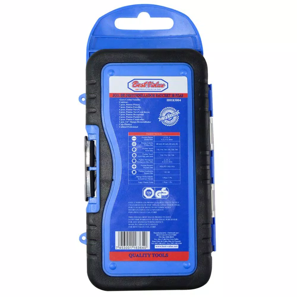 Hand Tool Sets Best Value Screwdriver And Bit Tool Set (38-Piece) 6 Hand Tool Sets Best Value Screwdriver And Bit Tool Set (38-Piece) - Image 4