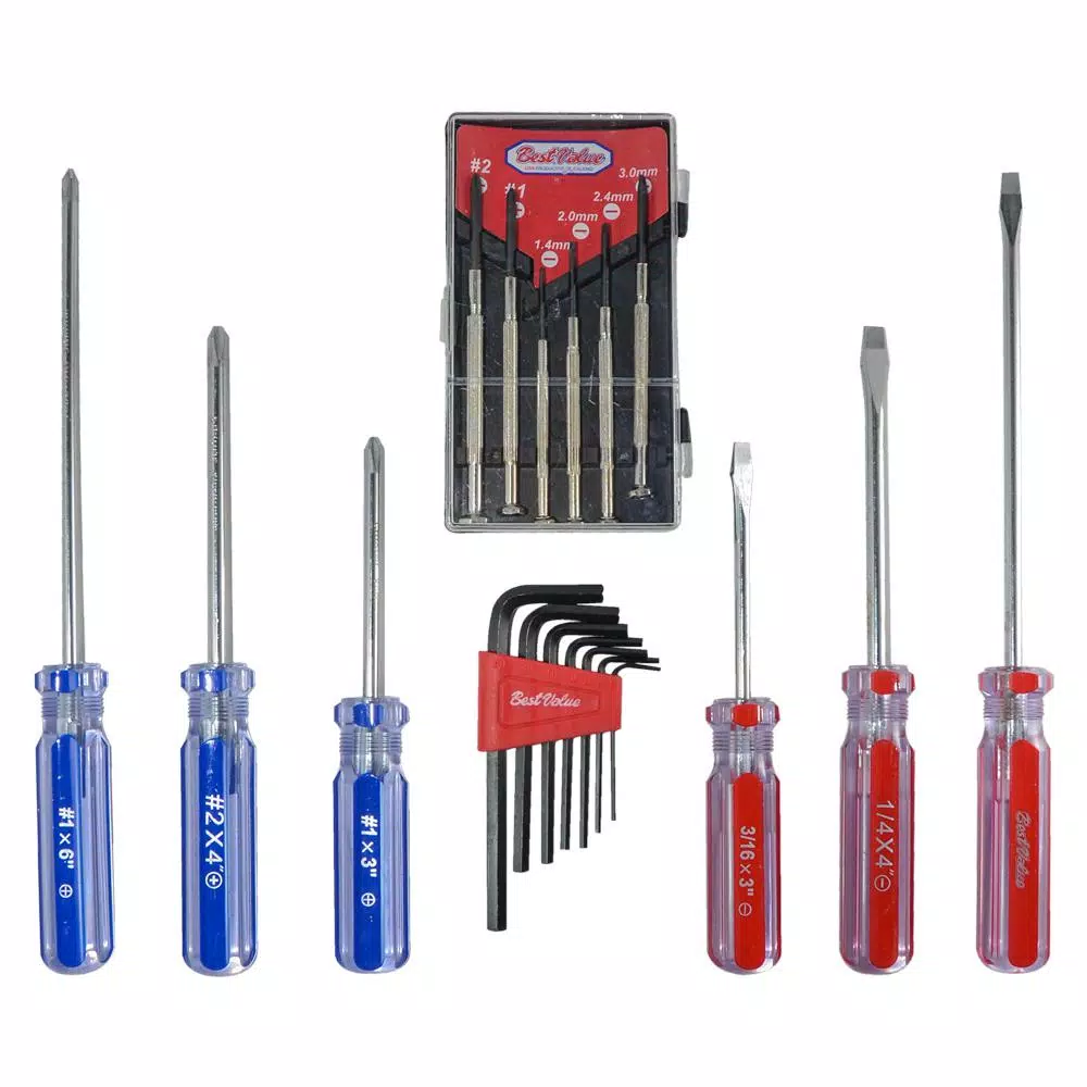 Hand Tool Sets Best Value Screwdriver Set (20-Piece) 3 Hand Tool Sets Best Value Screwdriver Set (20-Piece)