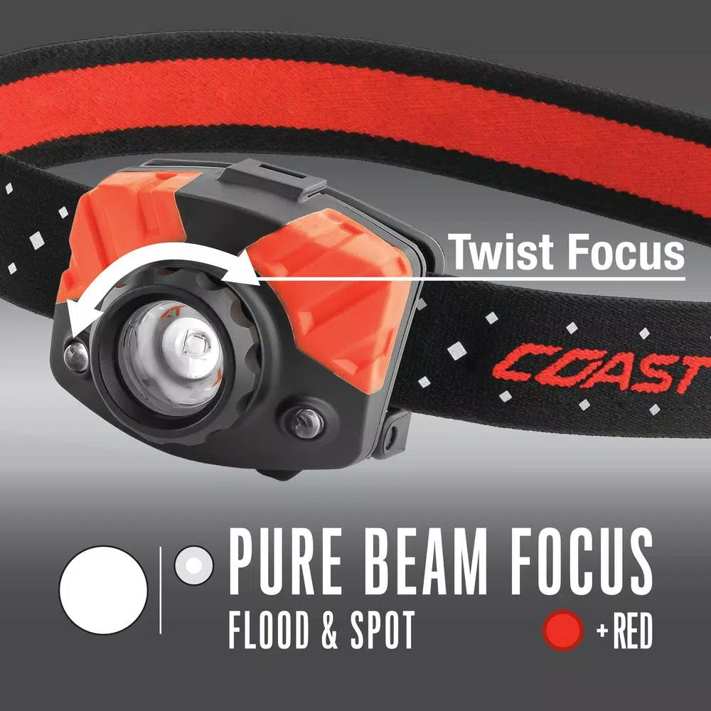 Headlamps Coast FL75 435 Lumen Dual Color LED Headlamp With Twist Focus 7 Headlamps Coast FL75 435 Lumen Dual Color LED Headlamp With Twist Focus - Image 5