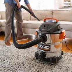 Wet & Dry Vacuums RIDGID 10 Gal. 6.0-Peak HP Stainless Steel Wet/Dry Shop Vacuum With Filter, Dust Bags, Hose And Accessories -Deals Power Tool Accessories Store blacks ridgid wet dry vacuums wd1060a fa 1000
