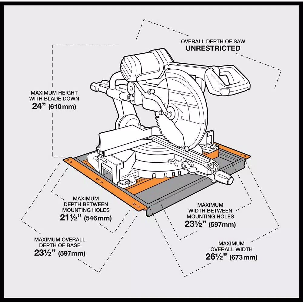 Tool Stands BORA Steel Portacube STR Miter Saw Workstation 6 Tool Stands BORA Steel Portacube STR Miter Saw Workstation - Image 4