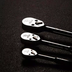 Ratchets & Sockets Capri Tools 1/4 In., 3/8 In., 1/2 In. Drive 72-Tooth Low Profile Ratchet Set (3-Piece) -Deals Power Tool Accessories Store capri tools ratchet sets 12000c 4f 1000