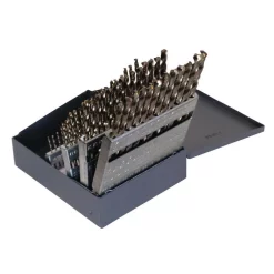 Drill Bits CLE-LINE 1802 Cobalt Heavy-Duty 135-degree Split Point #1 – #60 Bit Set (60-Piece)
