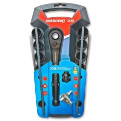 Hand Tool Sets Crescent 3/8 In. Drive Pass-Thru X6 Ratchet And Socket Set (20-Piece) -Deals Power Tool Accessories Store crescent ratchet socket sets cx6pt20 e1 1000