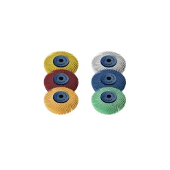 Abrasives Dedeco Sunburst β 2 In. 6-PLY Radial Discs β 1/4 In. Arbor β Thermoplastic Cleaning And Polishing Tool Assortment (6-Piece)