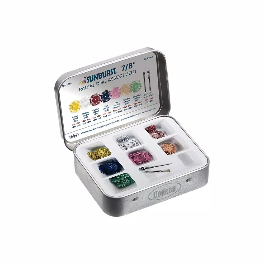 Rotary Tool Accessories Dedeco Sunburst 7/8 In. Radial Discs β 1/16 In. Arbor Rotary Cleaning And Polishing Tool Set Assortment (86-Piece) 3 Rotary Tool Accessories Dedeco Sunburst 7/8 In. Radial Discs β 1/16 In. Arbor Rotary Cleaning And Polishing Tool Set Assortment (86-Piece)