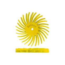Rotary Tool Accessories Dedeco Sunburst 7/8 In. Dual Radial Discs – 1/16 In. Coarse 80-Grit Arbor Rotary Cleaning And Polishing Tool (12-Pack)