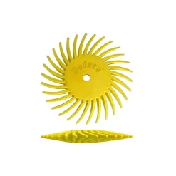 Rotary Tool Accessories Dedeco Sunburst 7/8 In. Knife-Edge Radial Discs β 1/16 In. Coarse 80-Grit Arbor Rotary Cleaning Tool (12-Pack)