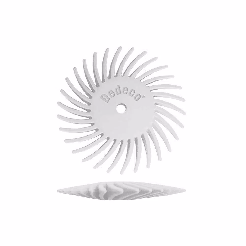 Rotary Tool Accessories Dedeco Sunburst 7/8 In. X 1/16 In. 120-Grit Medium Knife-Edge Radial Discs Arbor Rotary Polishing Tool (48-Pack) 3 Rotary Tool Accessories Dedeco Sunburst 7/8 In. X 1/16 In. 120-Grit Medium Knife-Edge Radial Discs Arbor Rotary Polishing Tool (48-Pack)