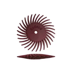Rotary Tool Accessories Dedeco Sunburst 7/8 In. Knife-Edge Radial Discs β 1/16 In. Standard 220-Grit Arbor Rotary Polishing Tool (12-Pack)