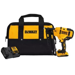 Nail Guns DEWALT 20-Volt Max 16-Gauge Cordless Angled Finish Nailer Kit