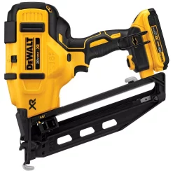 Nail Guns DEWALT Cordless 20-Volt Max 16-Gauge Angled Finish Nailer Kit With Bonus 20-Volt MAX XR Lithium-Ion 2.0Ah Battery 2-Pack -Deals Power Tool Accessories Store dewalt finishing nailers dcn660d1dcb203 2 c3 1000