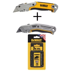 Knives & Blades DEWALT Hand Tool Combo (Features 2 Utility Knives And 75-Pack Blades, 3-Piece)