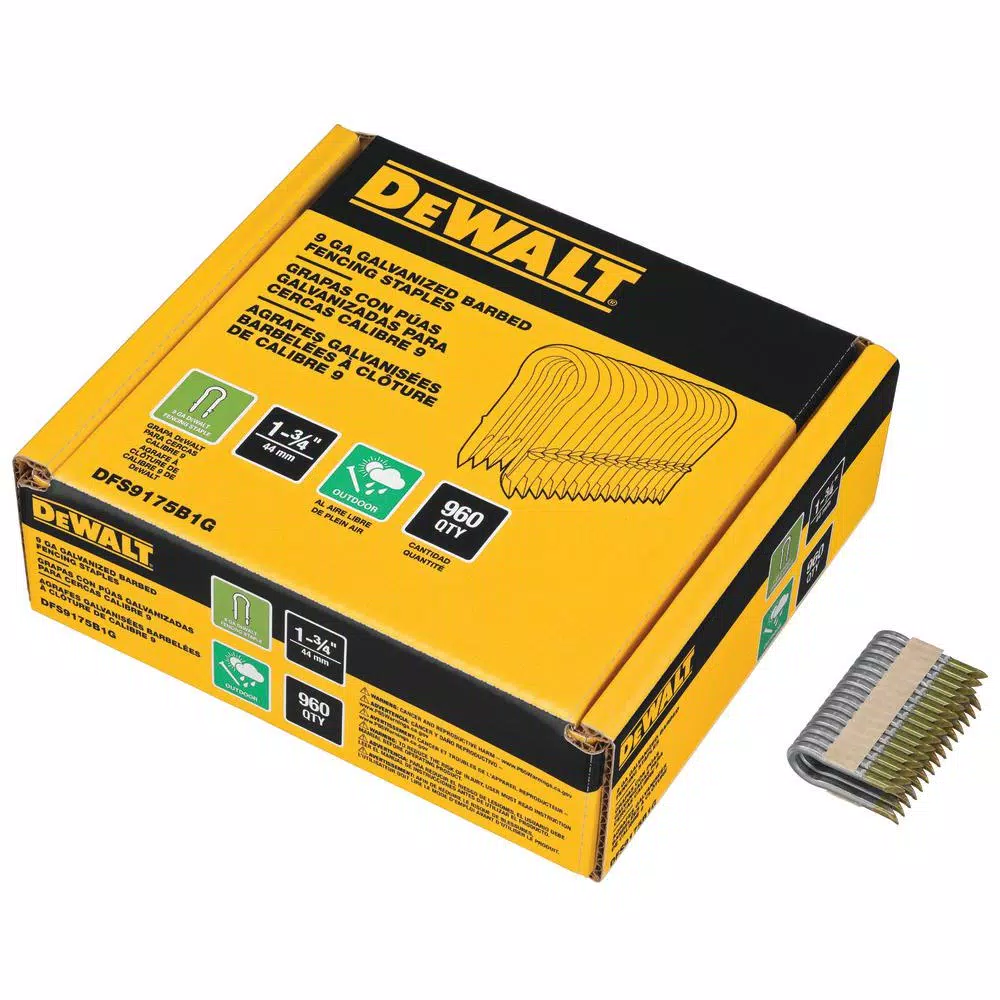 Fastening Tools DEWALT 1.75 In. X 9-Gauge Galvanized Barbed Paper Tape Fencing Staples (960 Per Box) 5 Fastening Tools DEWALT 1.75 In. X 9-Gauge Galvanized Barbed Paper Tape Fencing Staples (960 Per Box) - Image 3