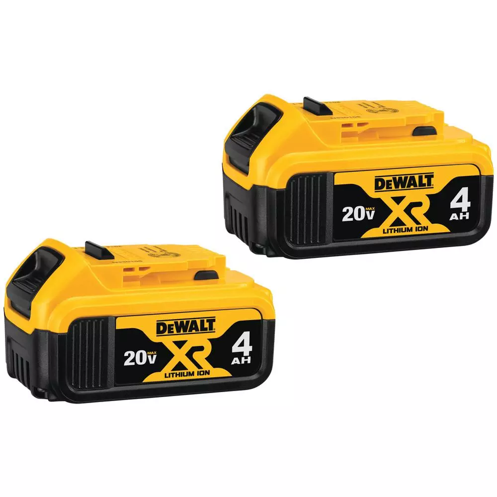 Power Tool Batteries DEWALT 20-Volt MAX XR Premium Lithium-Ion 4.0Ah Battery Pack (2-Pack) 3 Power Tool Batteries DEWALT 20-Volt MAX XR Premium Lithium-Ion 4.0Ah Battery Pack (2-Pack)