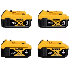 Power Tool Batteries DEWALT 20-Volt MAX XR Premium Lithium-Ion 4.0Ah Battery Pack (4-Pack)