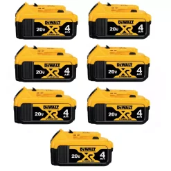 Power Tool Batteries DEWALT 20-Volt MAX XR Premium Lithium-Ion 4.0Ah Battery Pack (7-Pack)