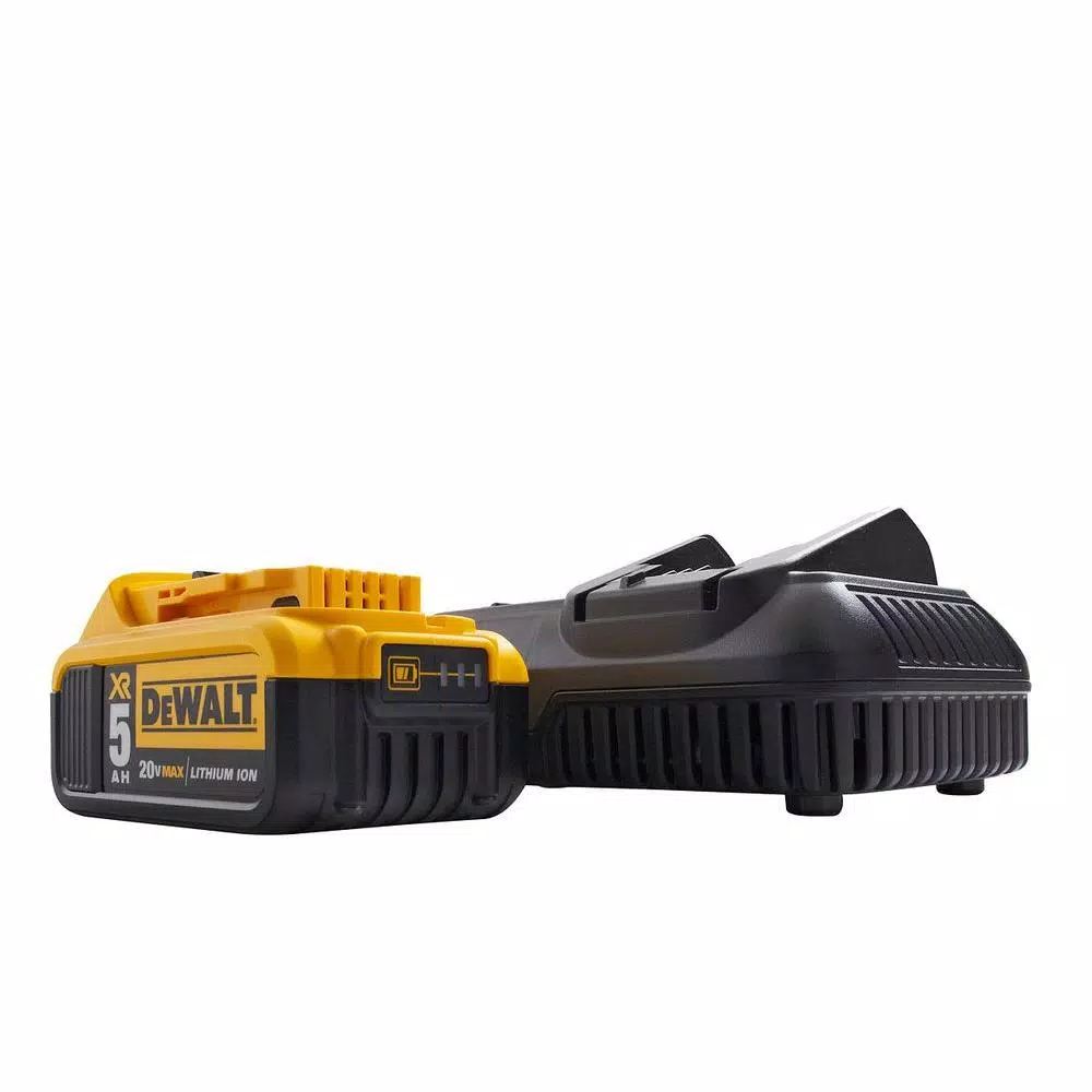 Power Tool Batteries DEWALT 20-Volt MAX XR Premium Lithium-Ion 5.0Ah Battery Pack, Charger & Kit Bag 10 Power Tool Batteries DEWALT 20-Volt MAX XR Premium Lithium-Ion 5.0Ah Battery Pack, Charger & Kit Bag - Image 8