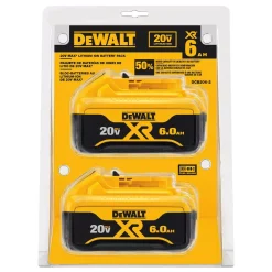 Power Tool Batteries DEWALT 20-Volt MAX XR Premium Lithium-Ion 6.0Ah Battery Pack (2-Pack) -Deals Power Tool Accessories Store dewalt power tool batteries dcb206 2 40 1000