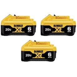 Power Tool Batteries DEWALT 20-Volt MAX XR Premium Lithium-Ion 6.0Ah Battery Pack (3-Pack)