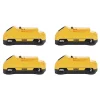 Power Tool Batteries DEWALT 20-Volt MAX Compact Lithium-Ion 3.0Ah Battery Pack (4-Pack)