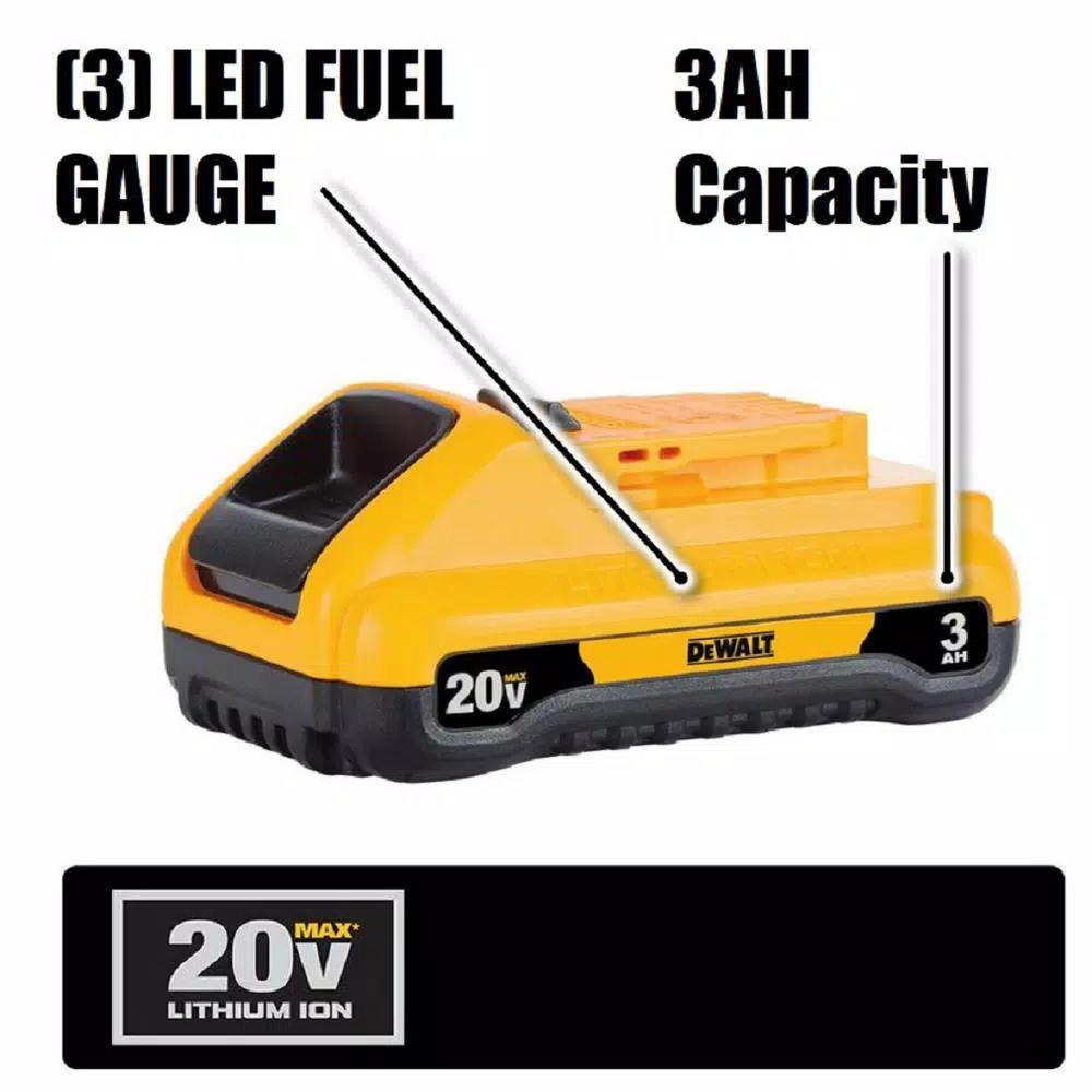 Power Tool Batteries DEWALT 20-Volt MAX Lithium-Ion 3.0 Ah Compact Battery With (1) 20-V Battery 5.0 Ah 6 Power Tool Batteries DEWALT 20-Volt MAX Lithium-Ion 3.0 Ah Compact Battery With (1) 20-V Battery 5.0 Ah - Image 4