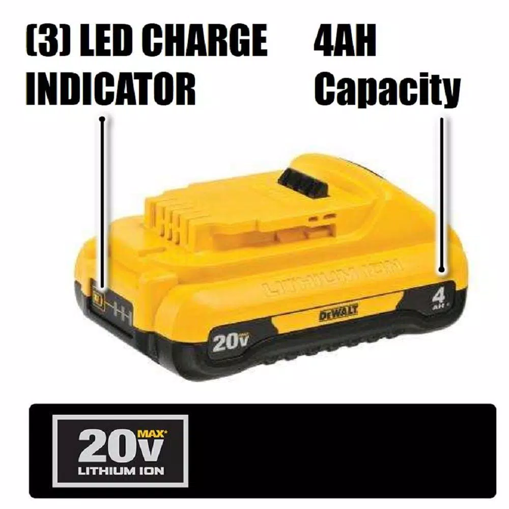 Power Tool Batteries DEWALT 20-Volt MAX Compact Lithium-Ion 4.0Ah Battery Pack (2-Pack) And 5.0Ah Battery (2-Pack) 4 Power Tool Batteries DEWALT 20-Volt MAX Compact Lithium-Ion 4.0Ah Battery Pack (2-Pack) And 5.0Ah Battery (2-Pack) - Image 2