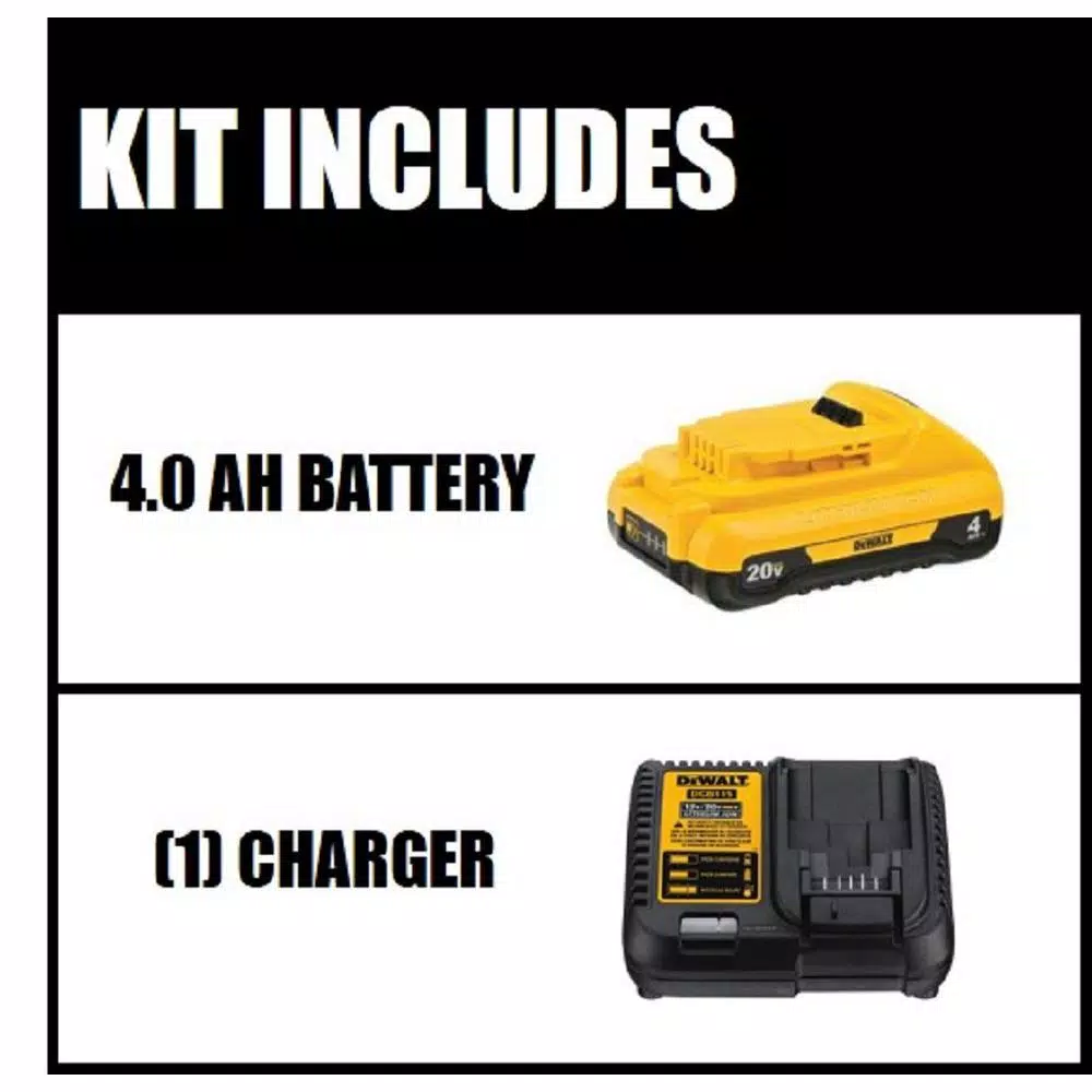 Power Tool Batteries DEWALT 20-Volt MAX Compact Lithium-Ion 4.0Ah Battery Pack With 12-Volt To 20-Volt MAX Charger 4 Power Tool Batteries DEWALT 20-Volt MAX Compact Lithium-Ion 4.0Ah Battery Pack With 12-Volt To 20-Volt MAX Charger - Image 2