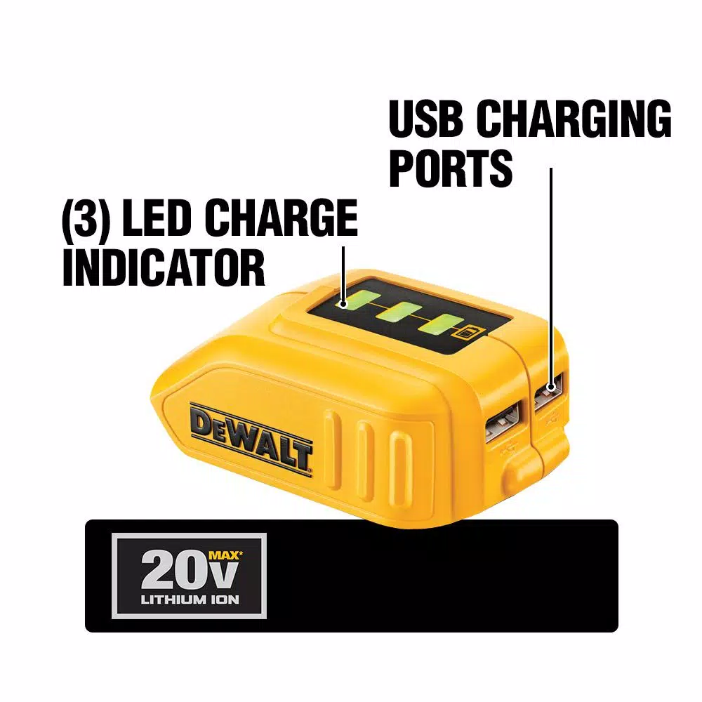Power Tool Battery Chargers DEWALT 12-Volt/20-Volt Max USB Power Source 4 Power Tool Battery Chargers DEWALT 12-Volt/20-Volt Max USB Power Source - Image 2