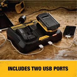 Power Tool Battery Chargers DEWALT 12-Volt To 20-Volt MAX Lithium-Ion Dual Port Jobsite Charging Station With (2) USB Ports -Deals Power Tool Accessories Store dewalt power tool battery chargers dcb102 40 1000