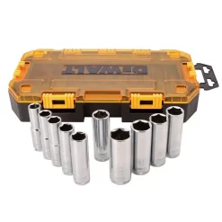 Hand Tool Sets DEWALT 1/2 In. Drive Socket Set With 10-Piece 1/2 In. Drive Deep Socket Set (23-Piece) 7 Hand Tool Sets DEWALT 1/2 In. Drive Socket Set With 10-Piece 1/2 In. Drive Deep Socket Set (23-Piece) -Deals Power Tool Accessories Store dewalt ratchet socket sets dwmt73813w3815 4f 1000