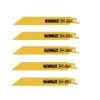 Saw Blades DEWALT 6 In. 18 Teeth Per In. Straight Back Bi-Metal Reciprocating Saw Blade (5-Pack) -Deals Power Tool Accessories Store dewalt reciprocating saw blades dw4811 64 1000