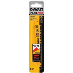 Saw Blades DEWALT FLEXVOLT 6 In. 6 Teeth Per In. Bi-Metal Reciprocating Saw Blade Set (5-Pack) 12 Saw Blades DEWALT FLEXVOLT 6 In. 6 Teeth Per In. Bi-Metal Reciprocating Saw Blade Set (5-Pack) -Deals Power Tool Accessories Store dewalt reciprocating saw blades dwafv466 40 1000