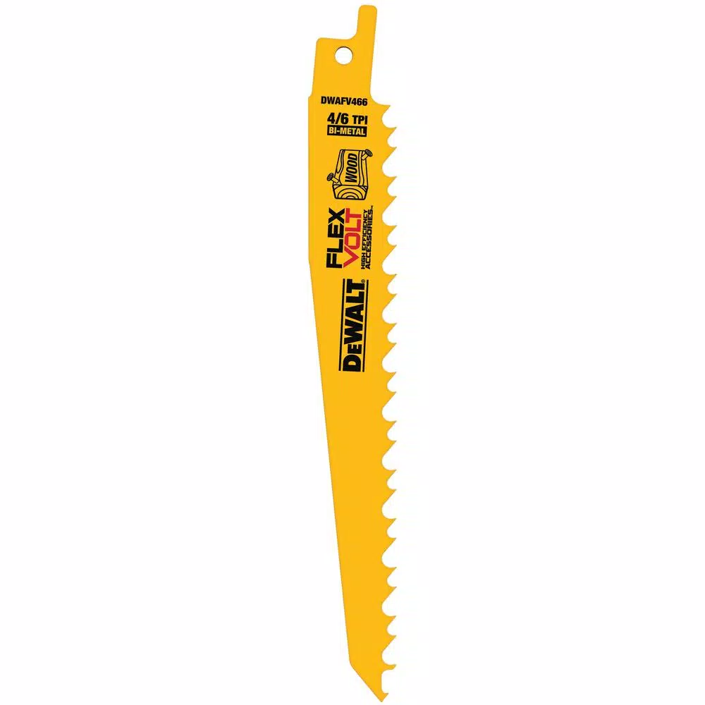 Saw Blades DEWALT FLEXVOLT 6 In. 6 Teeth Per In. Bi-Metal Reciprocating Saw Blade Set (5-Pack) 6 Saw Blades DEWALT FLEXVOLT 6 In. 6 Teeth Per In. Bi-Metal Reciprocating Saw Blade Set (5-Pack) - Image 4