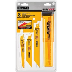 Saw Blades DEWALT FLEXVOLT Bi-Metal Reciprocating Saw Blade Set (8-Piece) W/ Storage Case 15 Saw Blades DEWALT FLEXVOLT Bi-Metal Reciprocating Saw Blade Set (8-Piece) W/ Storage Case -Deals Power Tool Accessories Store dewalt reciprocating saw blades dwafv48set 40 1000