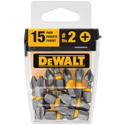 Drill Bits DEWALT MAX IMPACT 1 In. #2 Philips Bit (15-Piece) With Small Bulk Storage Case