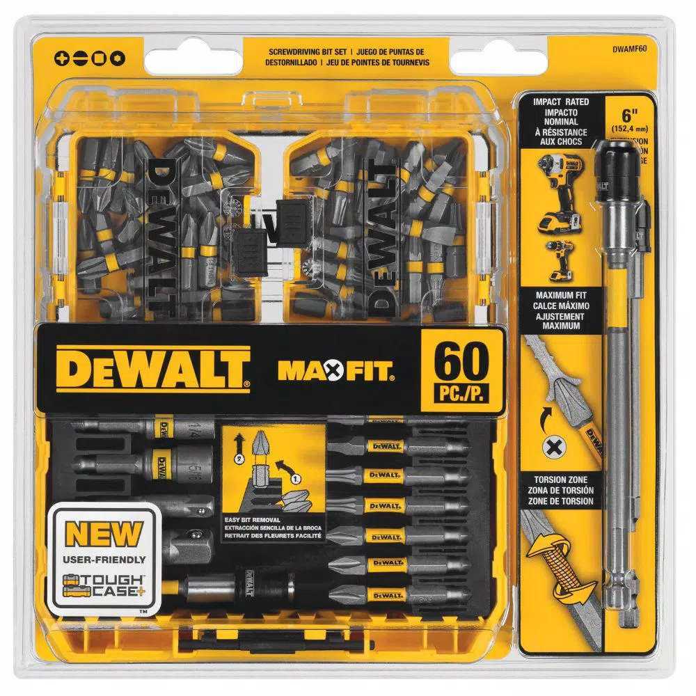 Drill Bits DEWALT MAXFIT Steel Screwdriving Bit Set (60-Piece) With Bonus MAXFIT Right Angle Magnetic Attachment 6 Drill Bits DEWALT MAXFIT Steel Screwdriving Bit Set (60-Piece) With Bonus MAXFIT Right Angle Magnetic Attachment - Image 4