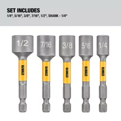 Drill Bits DEWALT MAX IMPACT Nut Driving Set (5-Piece) -Deals Power Tool Accessories Store dewalt screwdriver bits dwatndmi5 1d 1000