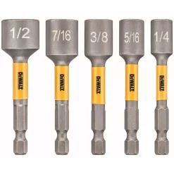 Drill Bits DEWALT MAX IMPACT Nut Driving Set (5-Piece) -Deals Power Tool Accessories Store dewalt screwdriver bits dwatndmi5 a0 1000