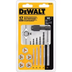 Drill Bits DEWALT Fractional Tap And Die Set (17-Piece)