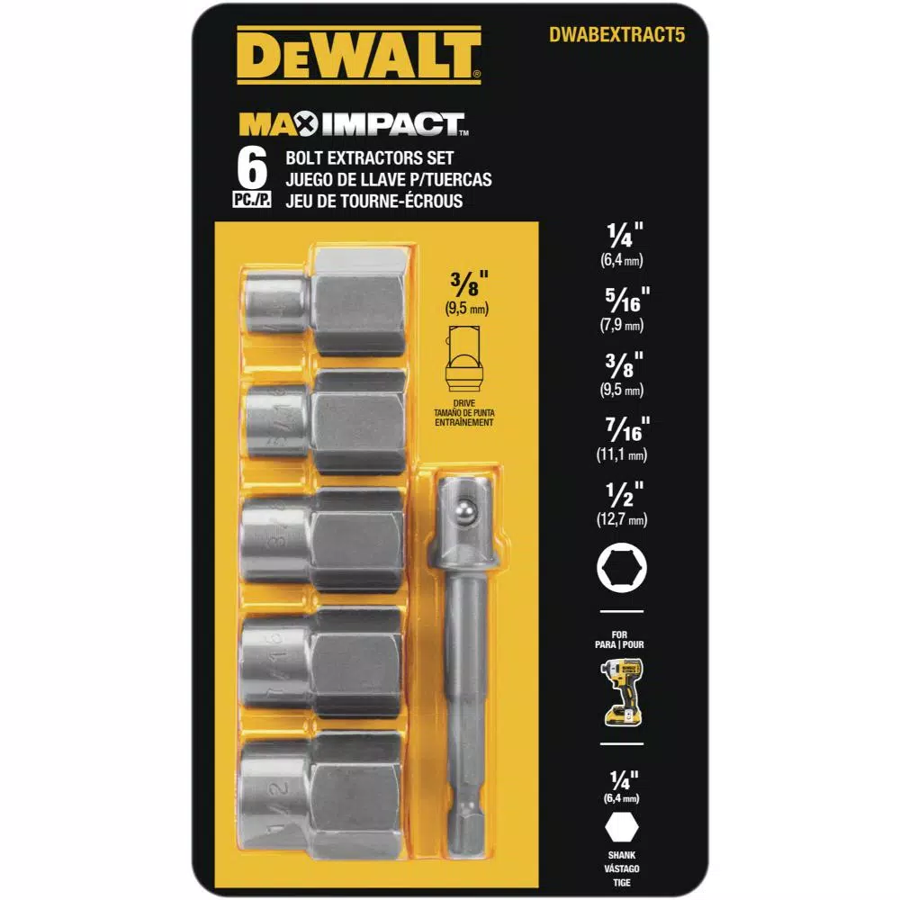 Specialty Hand Tools DEWALT MAX IMPACT Extractor Set (5-Piece) 6 Specialty Hand Tools DEWALT MAX IMPACT Extractor Set (5-Piece) - Image 4