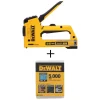 Fastening Tools DEWALT 5-in-1 Multi-Tacker Stapler And Brad Nailer Multi-Tool With Bonus 3/8 In. Heavy Duty Staples (5000-Pack)