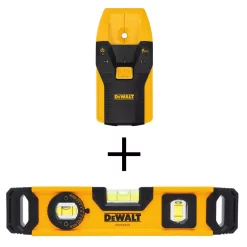 Stud Finders DEWALT 3/4 In. Stud Finder With Bonus 9 In. Torpedo Level