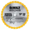 Saw Blades DEWALT Construction 10 In. 32-Teeth Saw Blade -Deals Power Tool Accessories Store dewalt table saw blades miter saw blades dw3103 64 1000