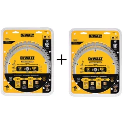 Saw Blades DEWALT 10 In. Circular Saw Blade Assortment (2-Pack) With Bonus 10 In. Circular Saw Blade Assortment (2-Pack)