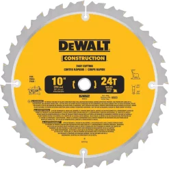 Saw Blades DEWALT Construction 10 In. 24-Teeth Thin Kerf Table Saw Blade