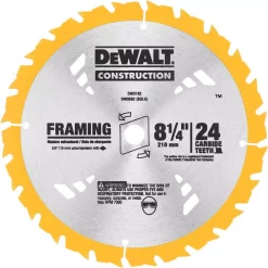 Saw Blades DEWALT 8-1/4 In. 24T Carbide Framing Circular Saw Blade