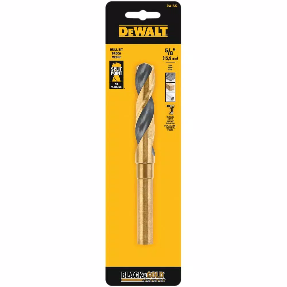 Drill Bits DEWALT 5/8 In. Black And Gold Drill Bit 5 Drill Bits DEWALT 5/8 In. Black And Gold Drill Bit - Image 3